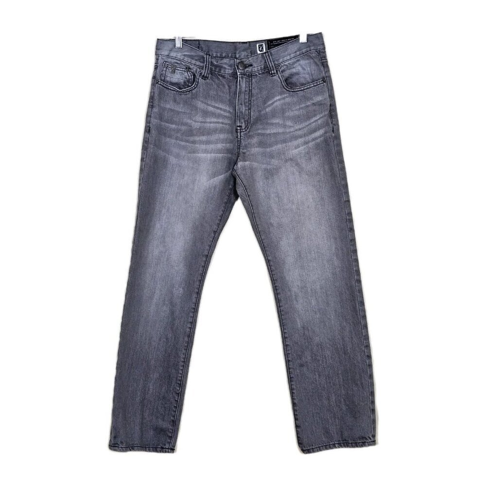 Marc Ecko Jeans Men 34 Gray Straight Leg Pockets Cotton Hippie Grunge Streetwear